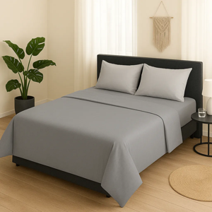 Genérico - Sabanas Hotel Irish Home Microfibra 2 Plazas Color Gris