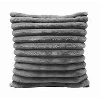 Genérico - Pack 2 Fundas De Cojín Super Suave Líneas Decoración 43X43 Cm Color Gris