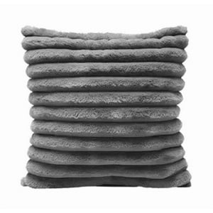 Genérico - Pack 2 Fundas De Cojín Super Suave Líneas Decoración 43X43 Cm Color Gris