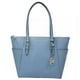thumbnail image 1 of Cartera Michael Kors Womens Charlotte Large Saffiano Leather TopZip Tote Bag 35F0SCFT3L-denim, 1 of 7