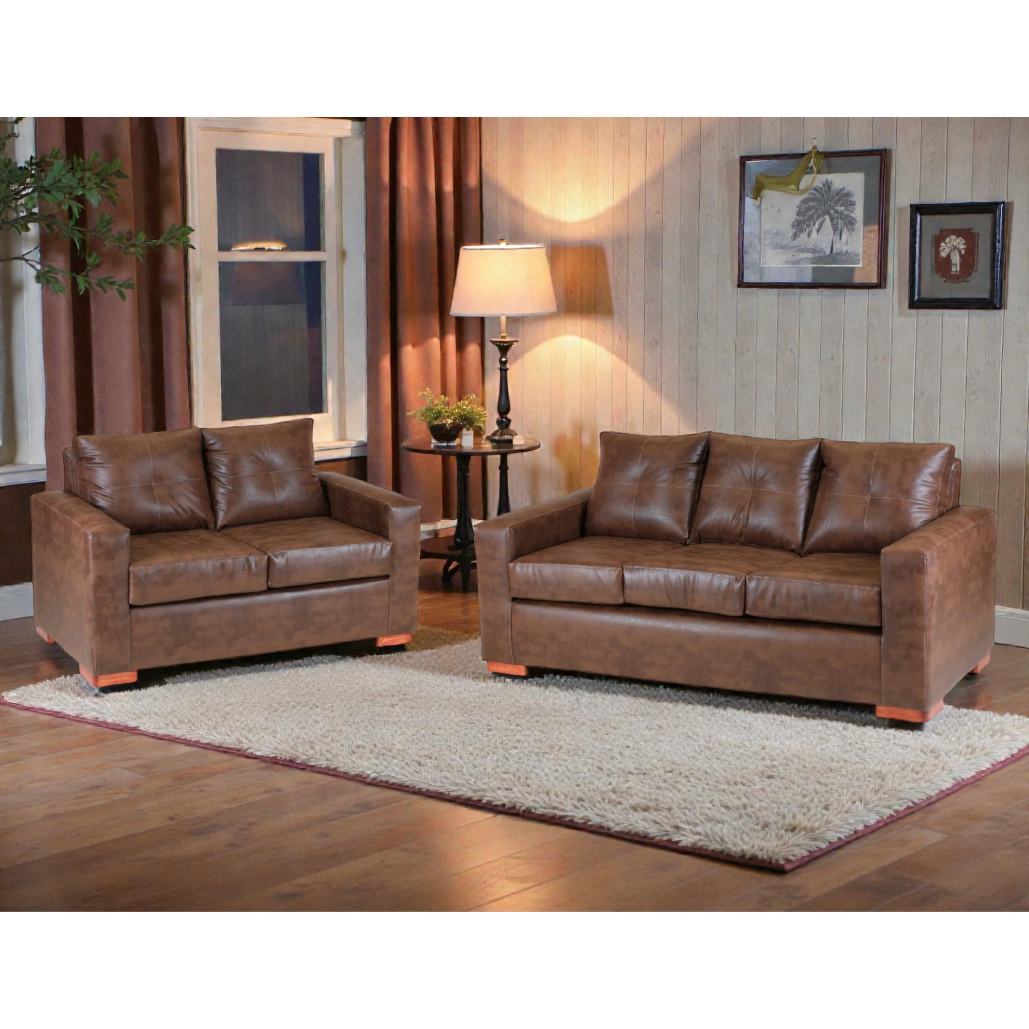 Muebles Altiro - Sofá Israel 32 - Cuero Sintético Pu Caramelo