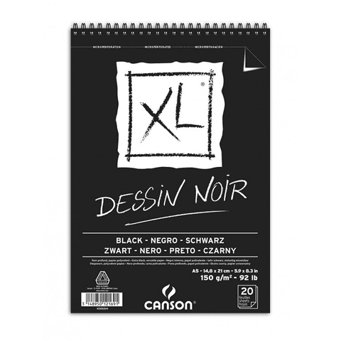 Croquera Dibujo Canson Xl Negra 150Gr A5