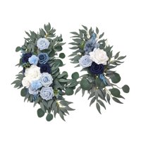 Bothyi - Juego De Flores Artificiales Para Arco De Boda, Paquete De 2 Para Recepción En La Pared, Color Azul