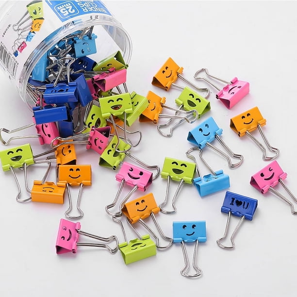 Smiley Face Clip with Long Tail for Office and Home Use - 24/48/40 Sizes Available