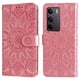 thumbnail image 1 of Funda tipo cartera FOXDOCK para Realme C75 4G , diseño girasol en relieve, cuero PU, cierre magnético, soporte y tarjetero, 1 of 5
