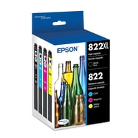 Paquete Combinado De Cartuchos De Tinta Epson 822 Durabrite Ultra T822Xl-Bcs