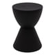 thumbnail image 1 of Mesa auxiliar LeisureMod Boyd Modern Hourglass con almacenamiento negro, 1 of 9