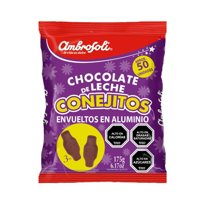 Conejitos De Chololate De Leche Bolsa 175 G Ambrosoli