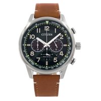 Reloj Citizen Eco-Drive Chronograph Leather Strap Green Dial Ca4420-21X 100M Men'S Watch
