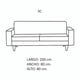 thumbnail image 4 of Sofa Salerno 2 Cuerpos Tela Salerno Velvet Azul Petroleo, 4 of 4