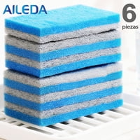 Aileda Esponja / Estropajo Abrasivo Multiusos Doble Cara Kit De 6 Piezas