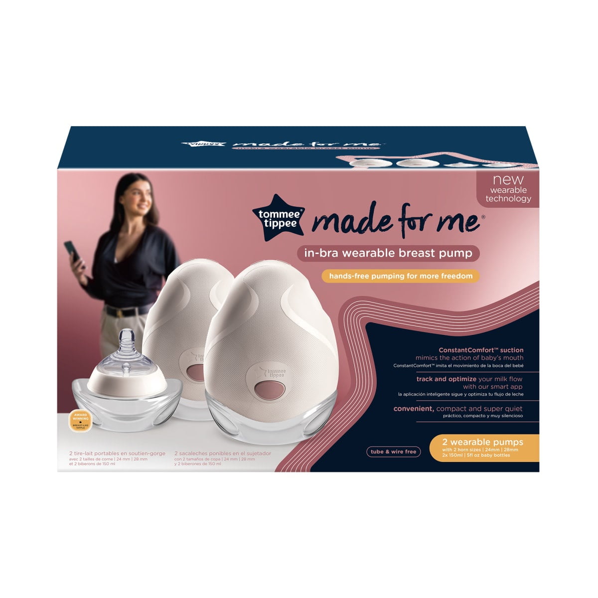 Tommee Tippee - Extractor De Leche Electrico Doble Manos Libres
