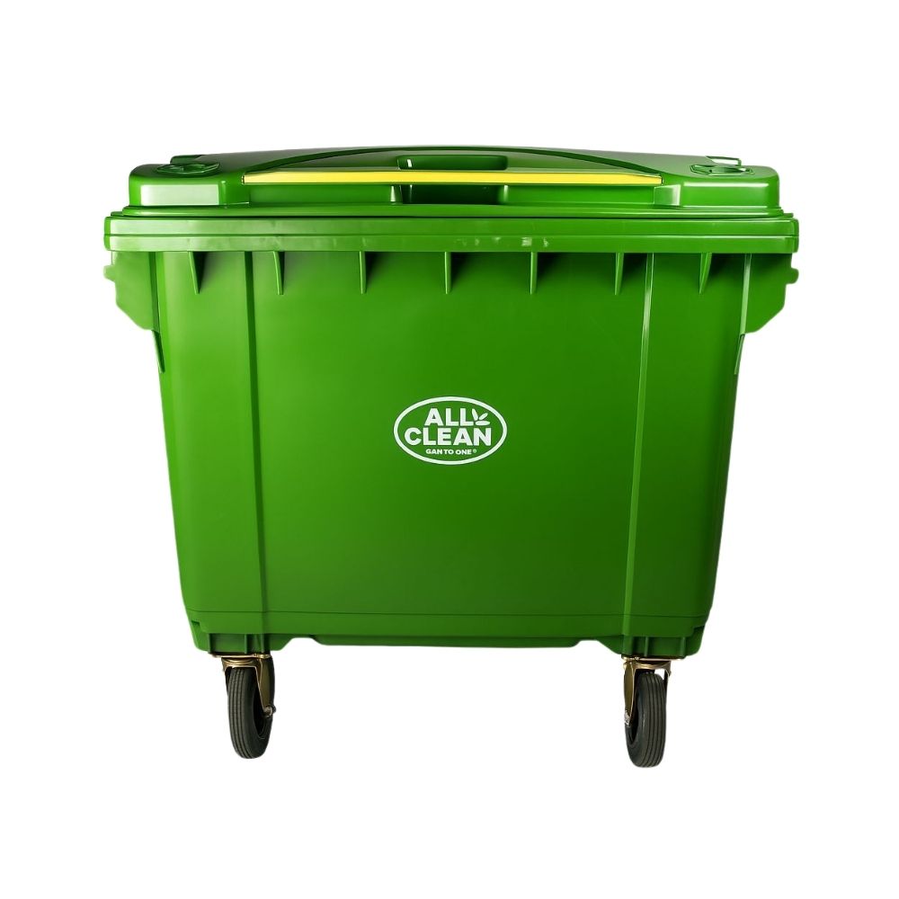 All Clean - Contenedor Industrial 4 Ruedas 660L Verde