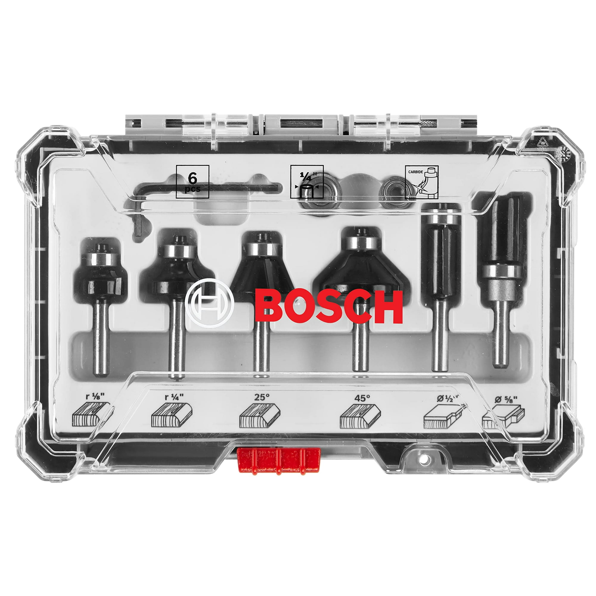 Juego De Brocas Fresadoras Bosch Rbs006tes, 6 Piezas, Con Punta De Carburo