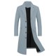 thumbnail image 5 of Abrigos para Hombre INSPIRE CHIC de un Solo Pecho con Cuello de Solapa, Manga Larga, Abertura Trasera, Talla XL, Gris Oscuro, 5 of 7