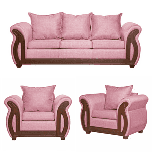 Ruzam Mobel - Juego De Living 3-1-1 Isidora Palo Rosa Lino