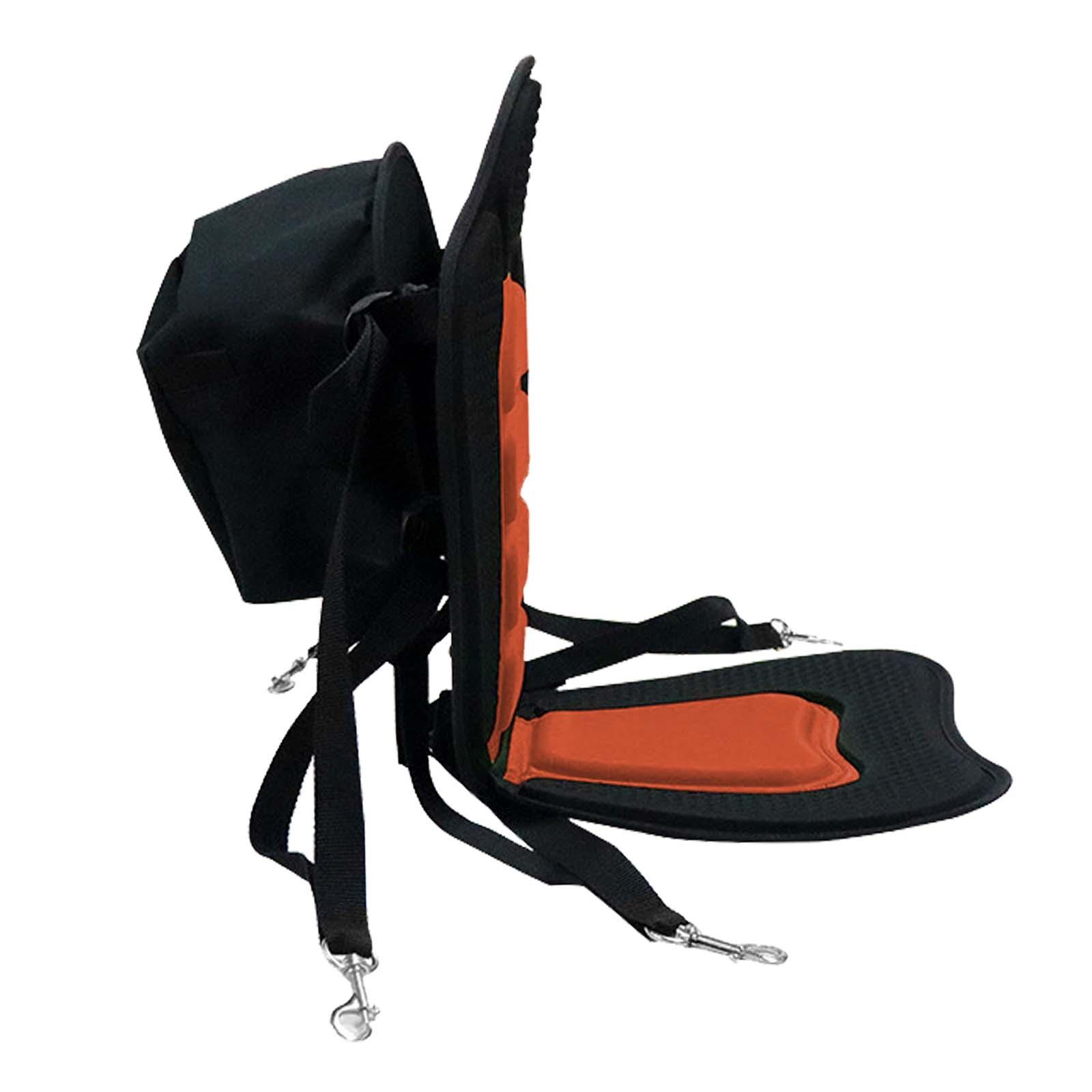 Ioensy - Kayak Asiento Cojín Camping Estadio Asiento Inflable Kayak Canoa Respaldo Asiento Naranja Con Bolsa
