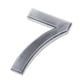 thumbnail image 3 of Número de puerta autoadhesiva de plástico plateado Número numérico numérico adhesivo número 7, 3 of 5