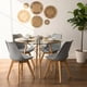 thumbnail image 1 of Comedor Mesa Redonda Elida 80cm + 4 Sillas Tulip Gris, 1 of 3
