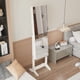 thumbnail image 1 of Jewelry Cabinet Armoire with Full Length Mirror with stand, Jewelry Armoire Organizer, Lockable Storage Cabinet, Interior Lighted Mirror, White, 1 of 3