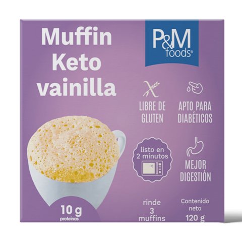 P&M Foods - Muffin Keto Sabor Vainilla