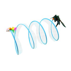 Ioensy - Gatito Túnel Tubo Interactivo Gato Juguete Gatito Ejercicio Plegable Gato Túneles Azul