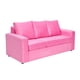 thumbnail image 3 of Living Kendy Sofa 3 Cuerpos + 2 Poufs Felpa Rosado, 3 of 6
