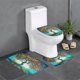 thumbnail image 1 of Árbol de la Vida Juego de 3 alfombras de baño de coral fleece: tapete de baño + alfombra de inodoro en forma de U + funda de tapa de inodoro en forma de O, 1 of 6