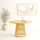 thumbnail image 2 of Mesa Redonda de 100 cm Madera Natural con Base Estilo Rejilla, 2 of 7