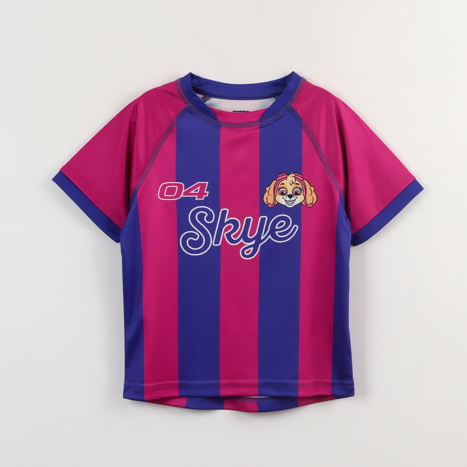 Polera Manga Corta Niña Fucsia Fútbol Paw Patrol