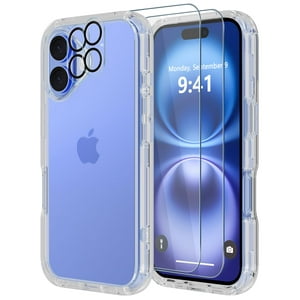 Funda De Teléfono Diverbox Para Iphone 16, A Prueba De Golpes, A Prueba De Caídas, Transparente