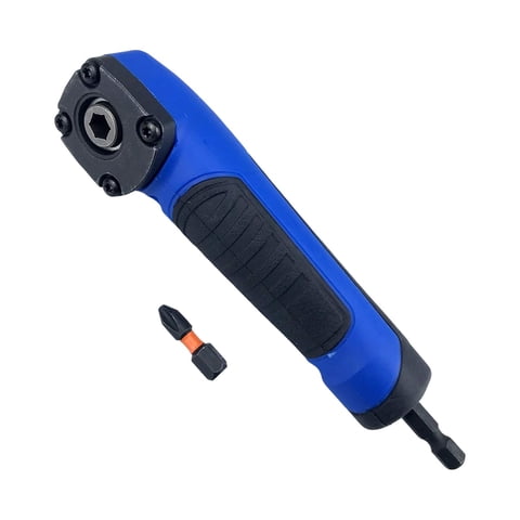 Magideal - Accesorio De Taladro En Ángulo Recto Adaptador De Ángulo Recto Duradero Para Taladrar O Atornillar Azul