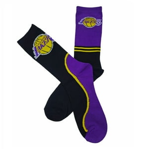 Pack X2 Calcetines Largos Nba Los Angeles Lakers - Negro Y Morado
