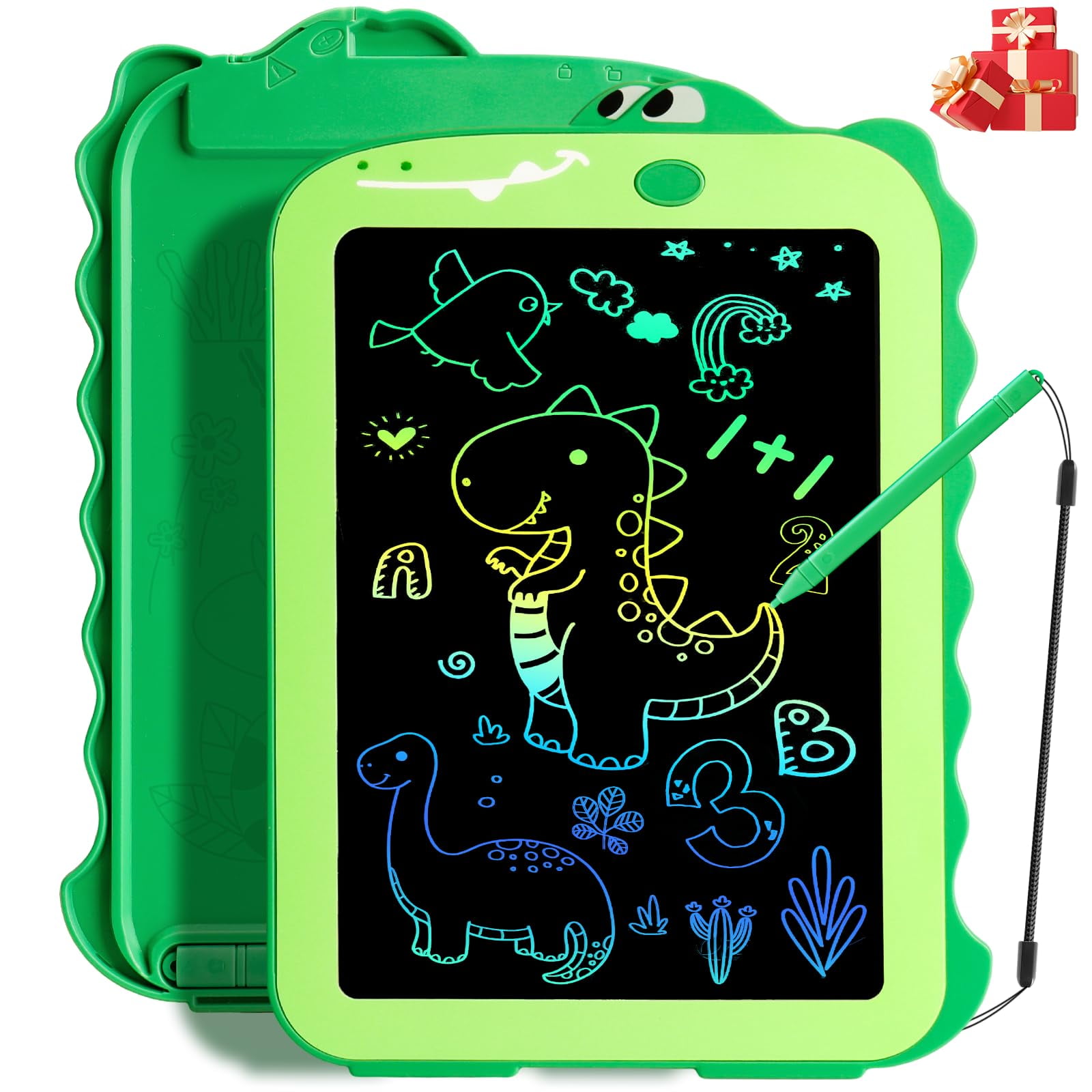 Tableta De Escritura Lcd Teriph Para Niños Con Forma De Dinosaurio De 8.5 Pulgadas