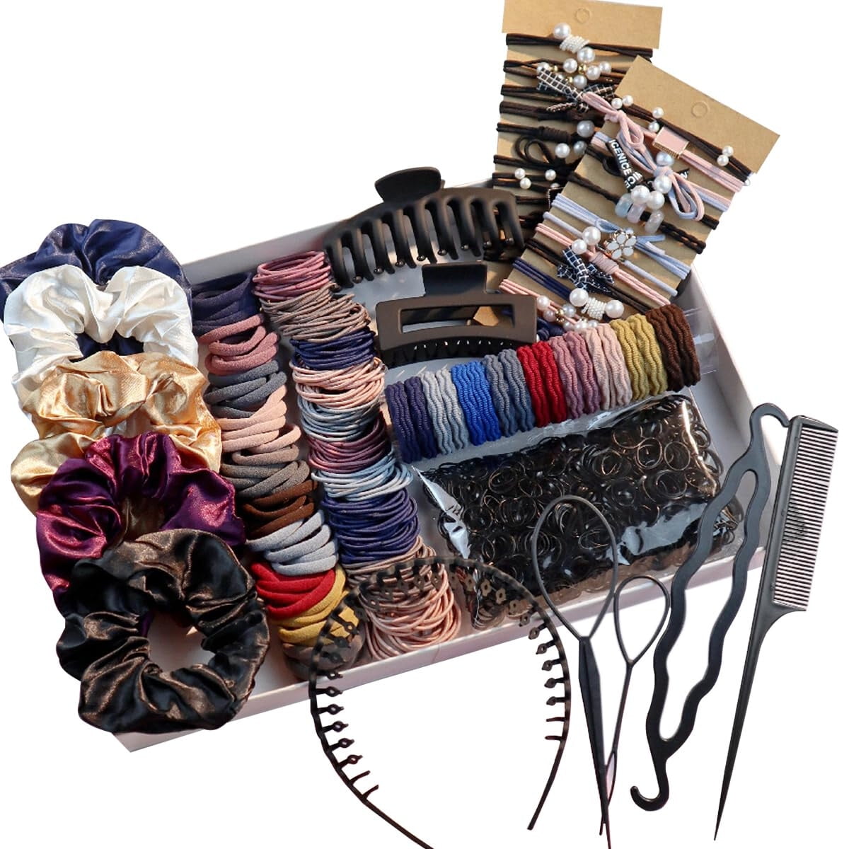 Set De Accesorios Para Cabello Guoxi Con Coleteros