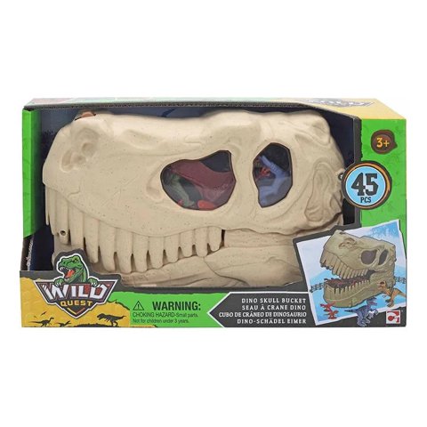 D&M - Set Cabeza Dinosaurio Transportable, Con 45 Accesorios.