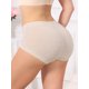 thumbnail image 3 of INSPIRE CHIC Ropa interior de algodón de cintura alta para mujer, bragas clásicas de cobertura total sin costuras XL Beige, 3 of 4
