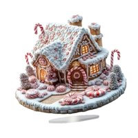 Magideal - Adorno De Casas Navideñas, Decoración Navideña, Escultura Decorativa De Mesa Acrílica, Estatua De Casa De Dulces De Navidad Para Estantería, Escritori
