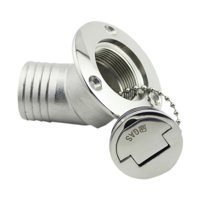Magideal - Tapón De Llenado De Cubierta Genérico, Accesorios Marinos Para Manguera De 38 Mm, Fácil De Usar, Práctico, Sin Llave, De Acero Inoxidable Para Remolqu Para Gasolina