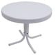 thumbnail image 1 of Mesa auxiliar Leigh Country, mesa redonda de metal blanco de 56 cm, 1 of 2