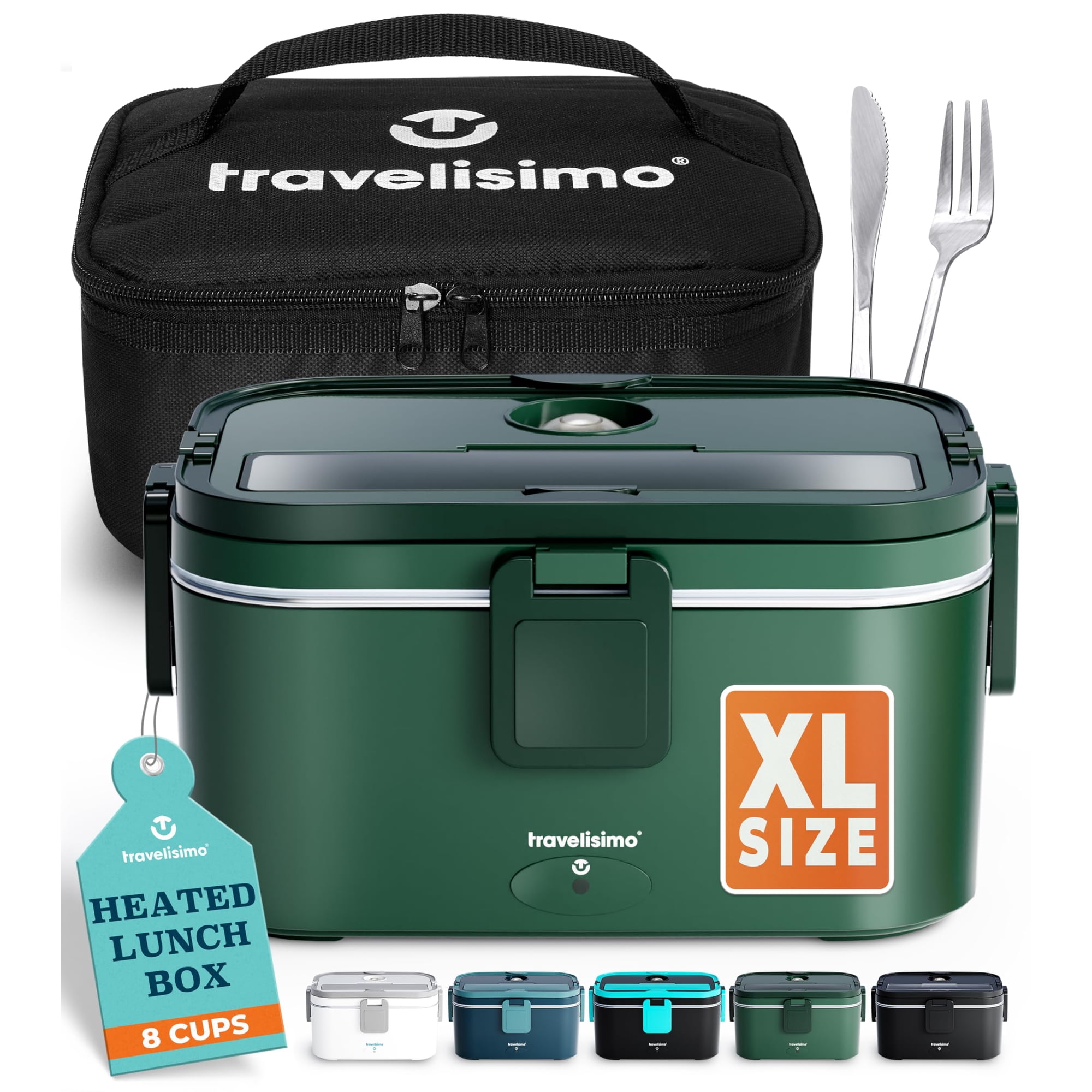 Fiambrera Eléctrica Travelisimo, Extra Grande, 1,8 L, 100 W, 8 Tazas