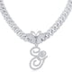 thumbnail image 1 of Stylish Hip Hop Cuban Butterfly Necklace with White Letter Initials, 1 of 5