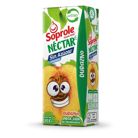 Néctar Sabor Durazno Caja, 200 ml