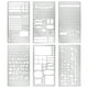 thumbnail image 1 of Plantillas metálicas para manualidades Bsenhe para journal y planner (6 piezas), 1 of 8