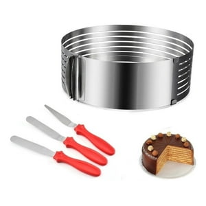 Genérico - Set 3 Espatulas Para Alisar +1 Cortador De Bizcocho 30Cm