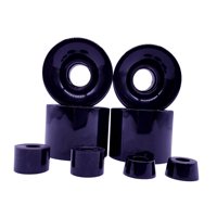 Magideal - 4 Uds Ruedas De Monopatín Ruedas De Longboard 78A Rueda De Amortiguación De Dureza Ruedas De Crucero De Pu Duraderas Rodillo Para Crucero Cuesta Abajo Negro