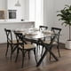 thumbnail image 3 of Comedor Mesa Xinia Negro 130x80 cm + 4 Sillas Crossback Madera Negra, 3 of 5