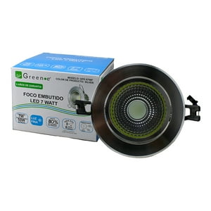 Green E - Foco Embutido Led 7W Luz Fría Cromado
