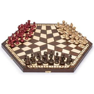 Juego De Ajedrez Husaria De Madera Para Tres Jugadores, 54 Cm Con Tablero