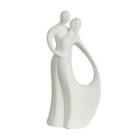 Magideal - Estatua Abstracta De Pareja Amante Abrazando Arte Estatuilla De Cerámica Escultura Minimalista Para Escritorio Librería Sala De Estar Bares Decoración A